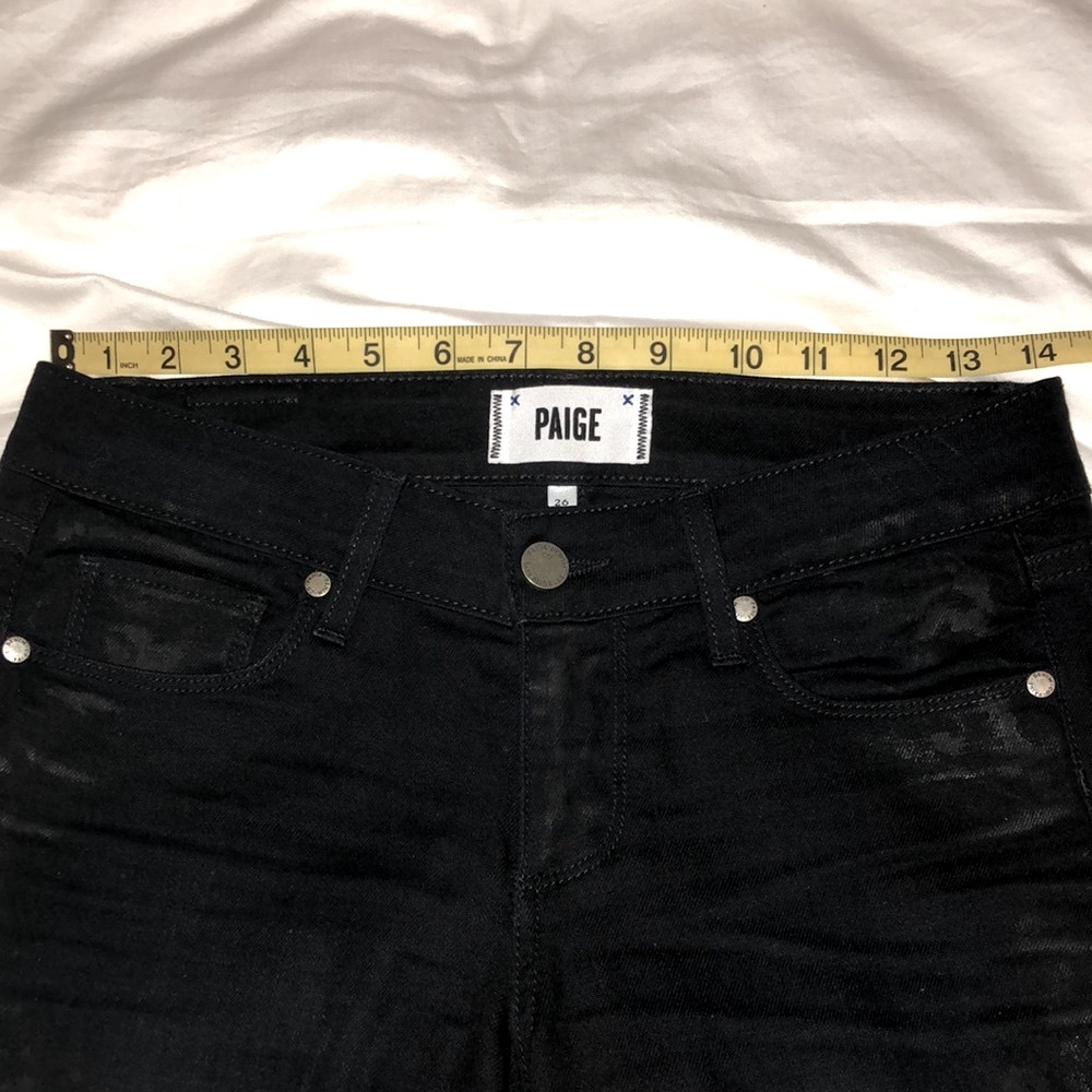PAIGE Coated Leather Look Jeans - Picture 9 of 13